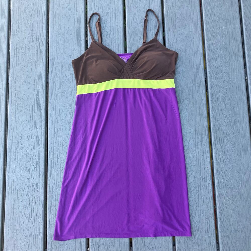 Y2K purple and brown babydoll slip dress, fairycore 2000s boho